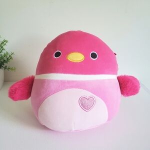 Squishmallows Original Kellytoy 8" Pink Plush Soft Toy Heart- Della Mallard Duck